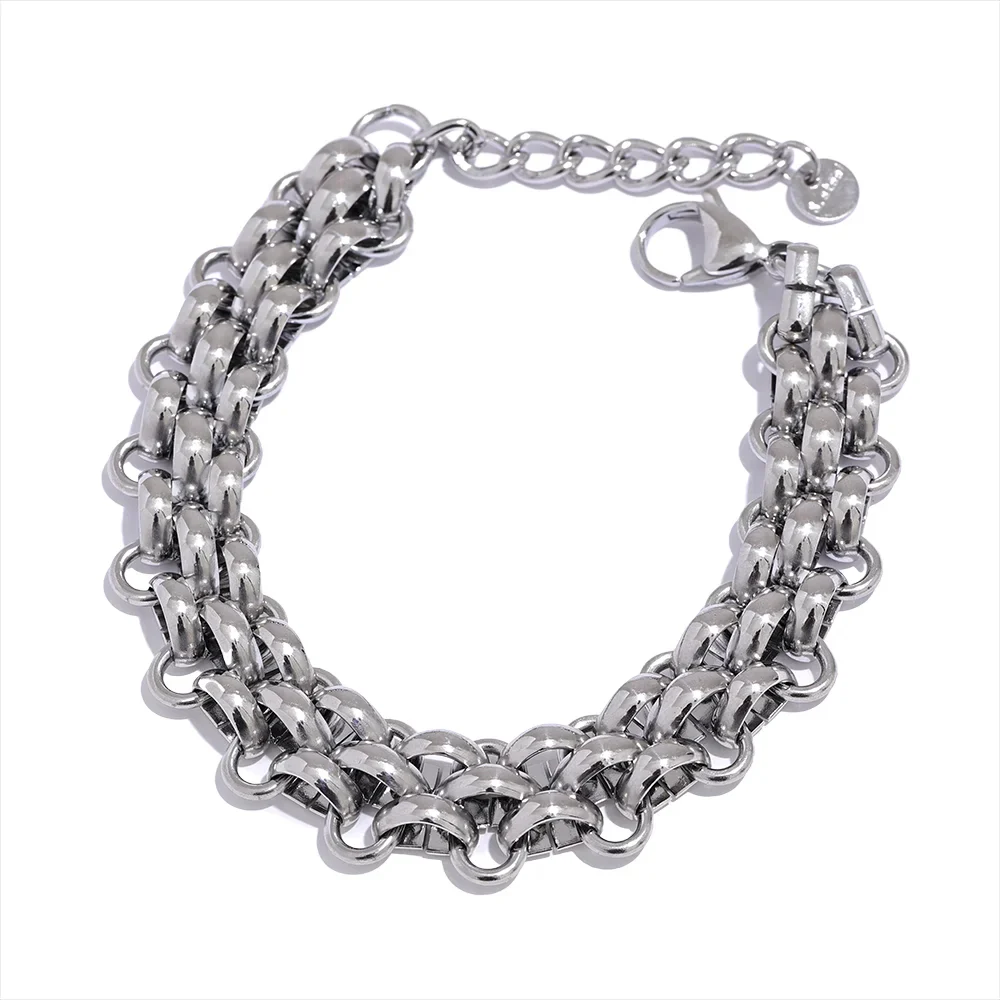 Luminous Link - 18k / Silver Chain Statement Bracelet - Image 3