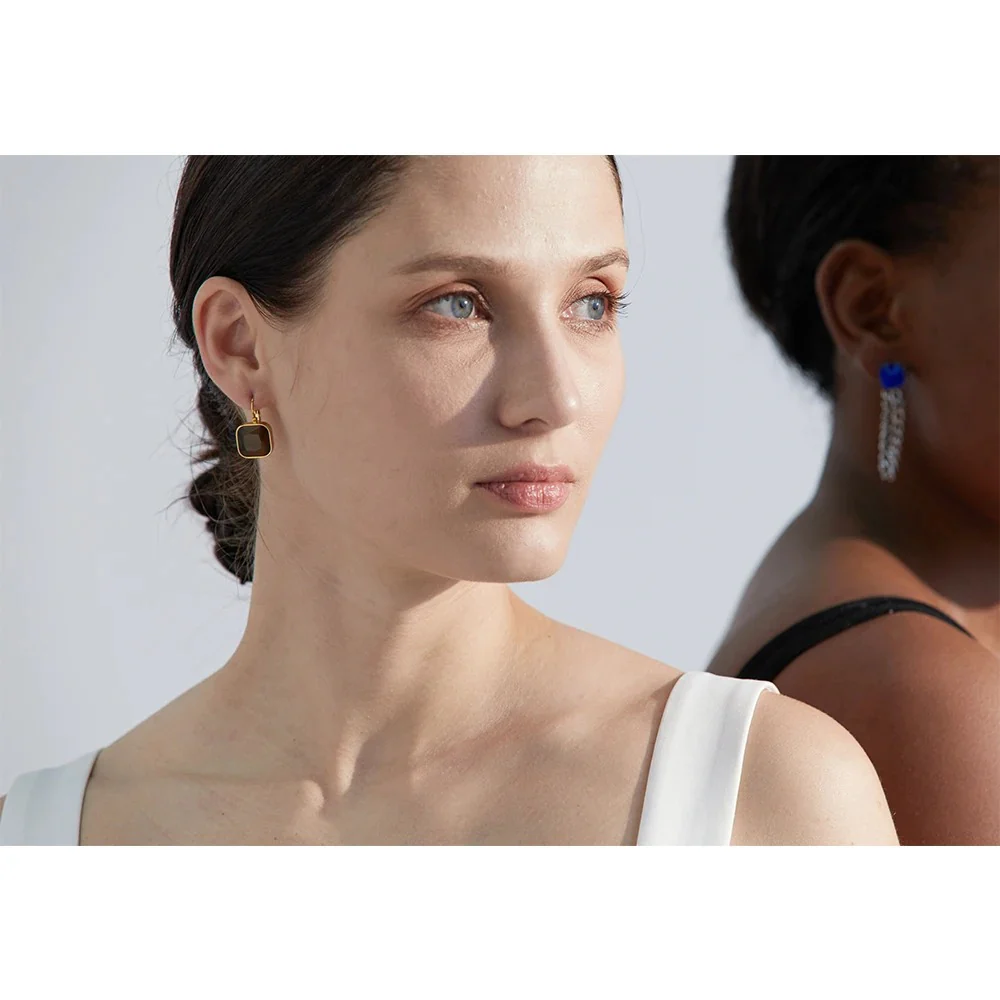 Abundance - 18k Earrings with Tiger's Eye - Image 2
