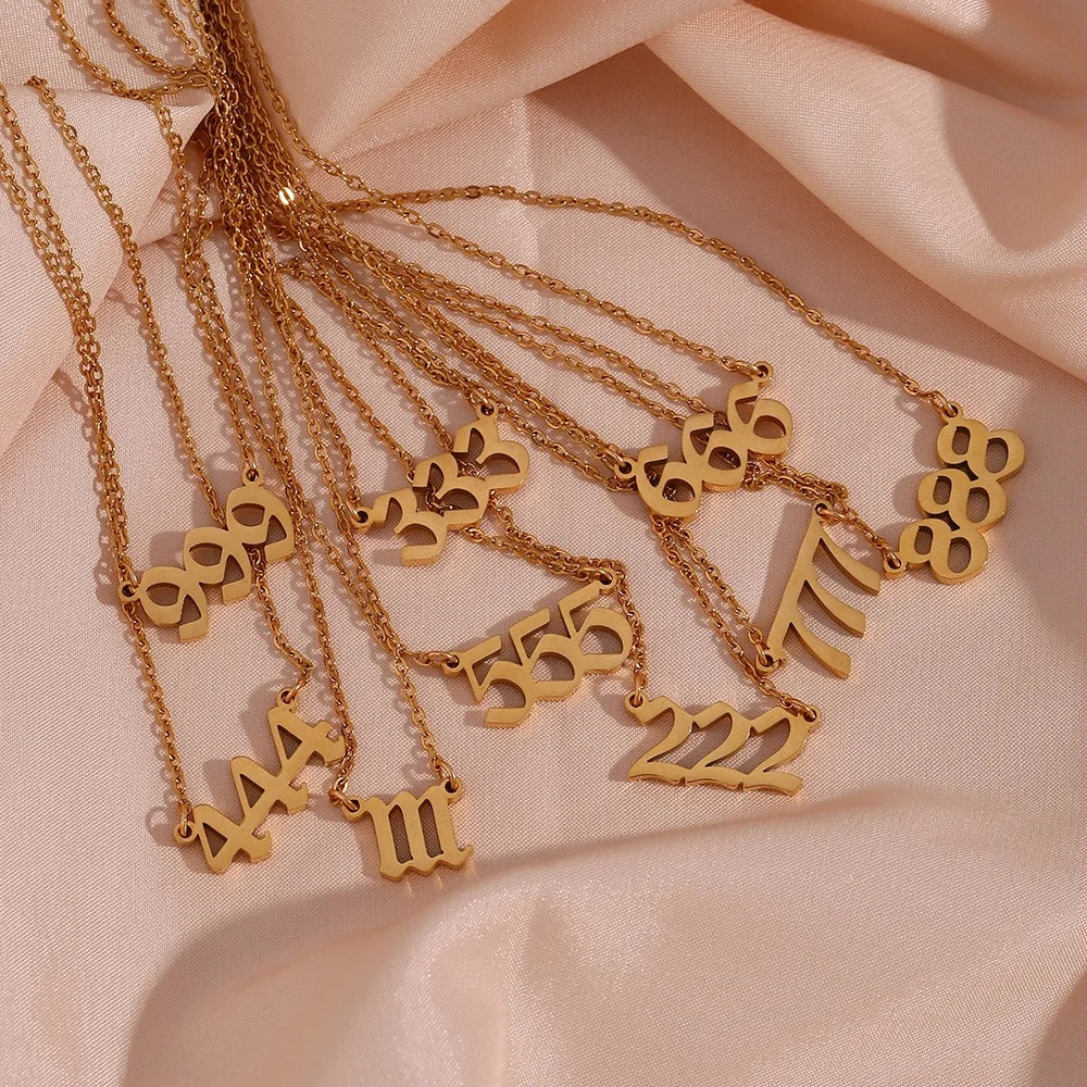 Angel Numbers 18k Gold Necklace - Image 2
