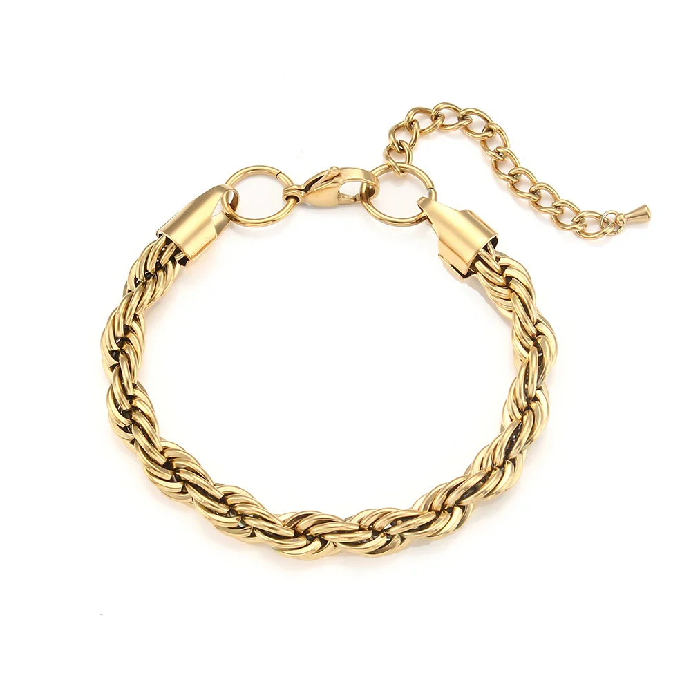Chunky Gold Twisted Necklace and Bracelet Set - Image 3
