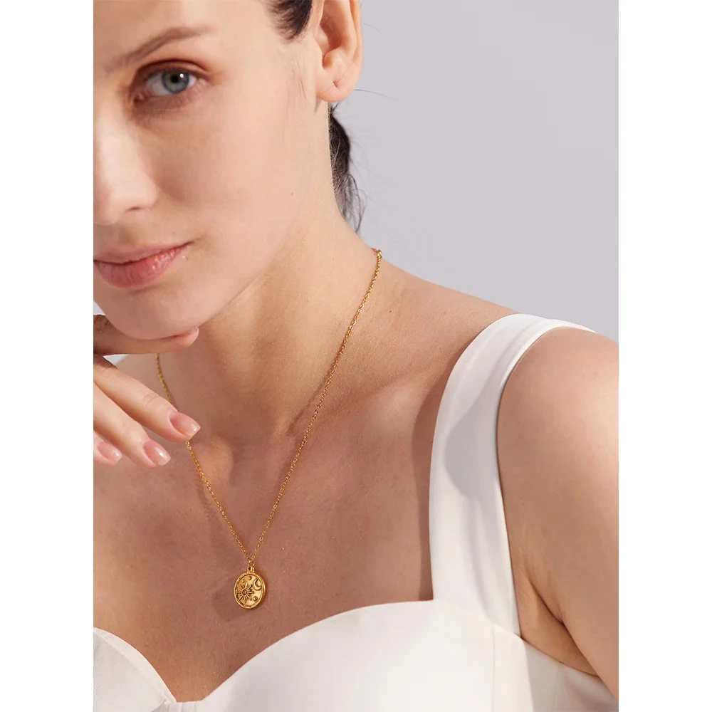 Celestial Harmony - The Sun and the Moon Necklace - Image 2