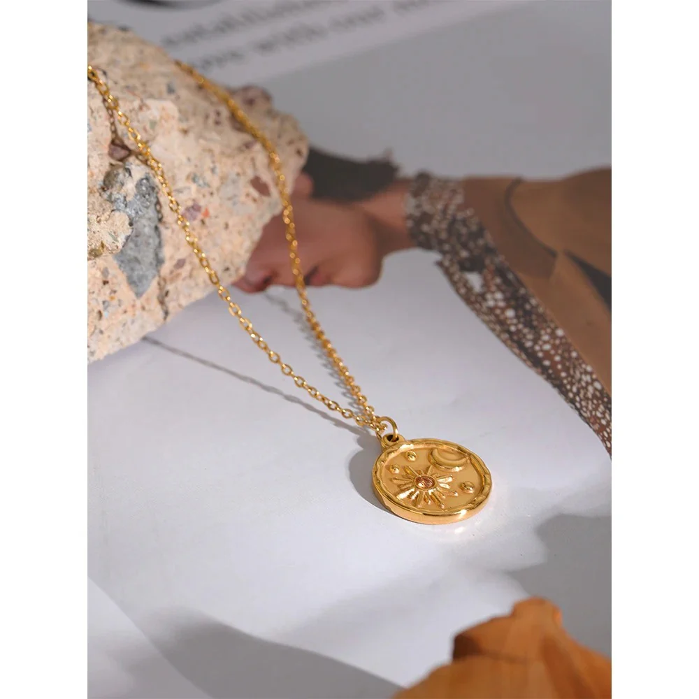 Celestial Harmony - The Sun and the Moon Necklace - Image 3