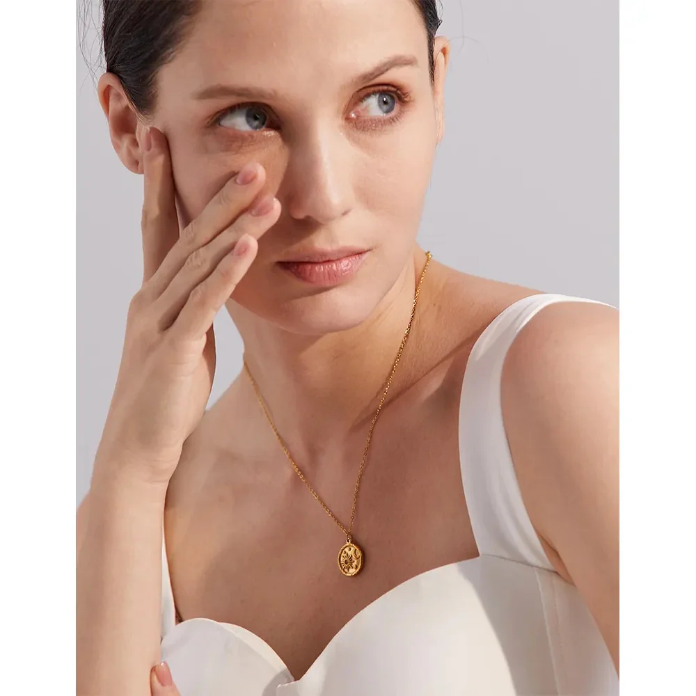 Celestial Harmony - The Sun and the Moon Necklace - Image 4