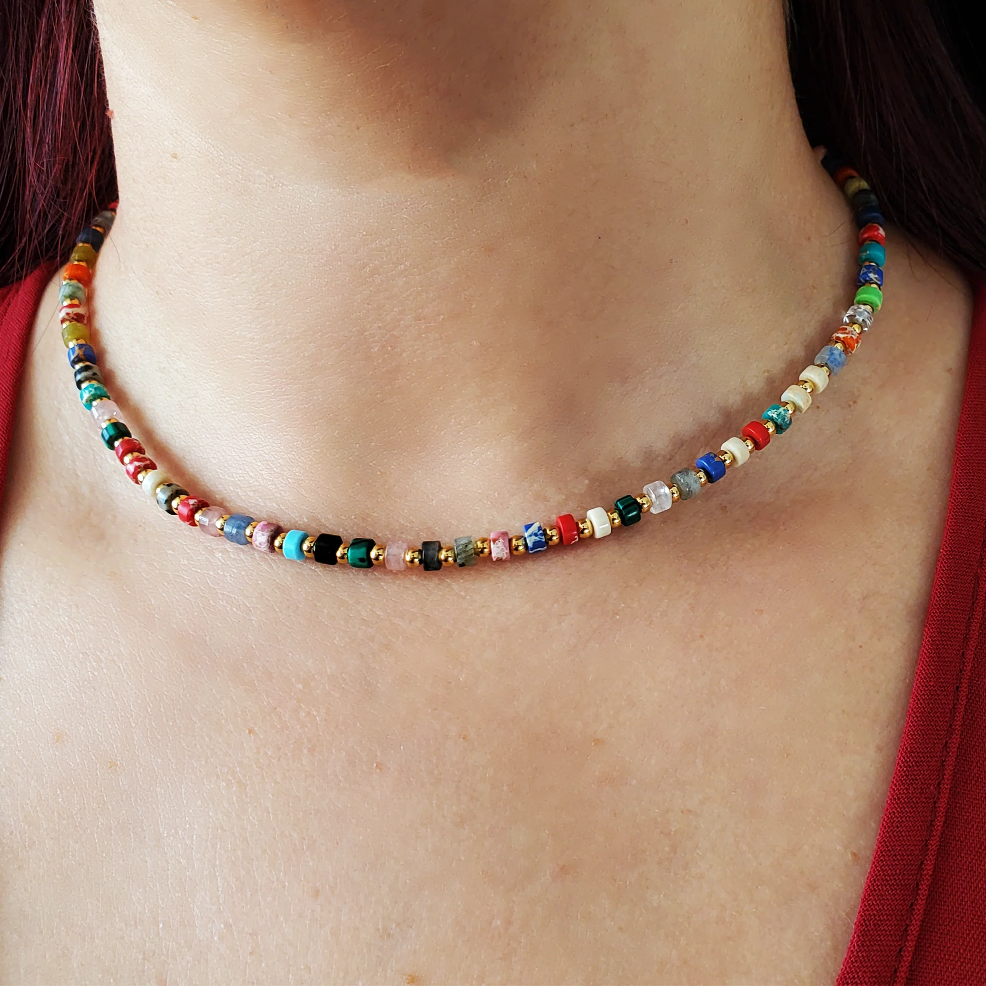 Chance for Growth - Chakra Necklace with a mix of Gemstones - Image 2