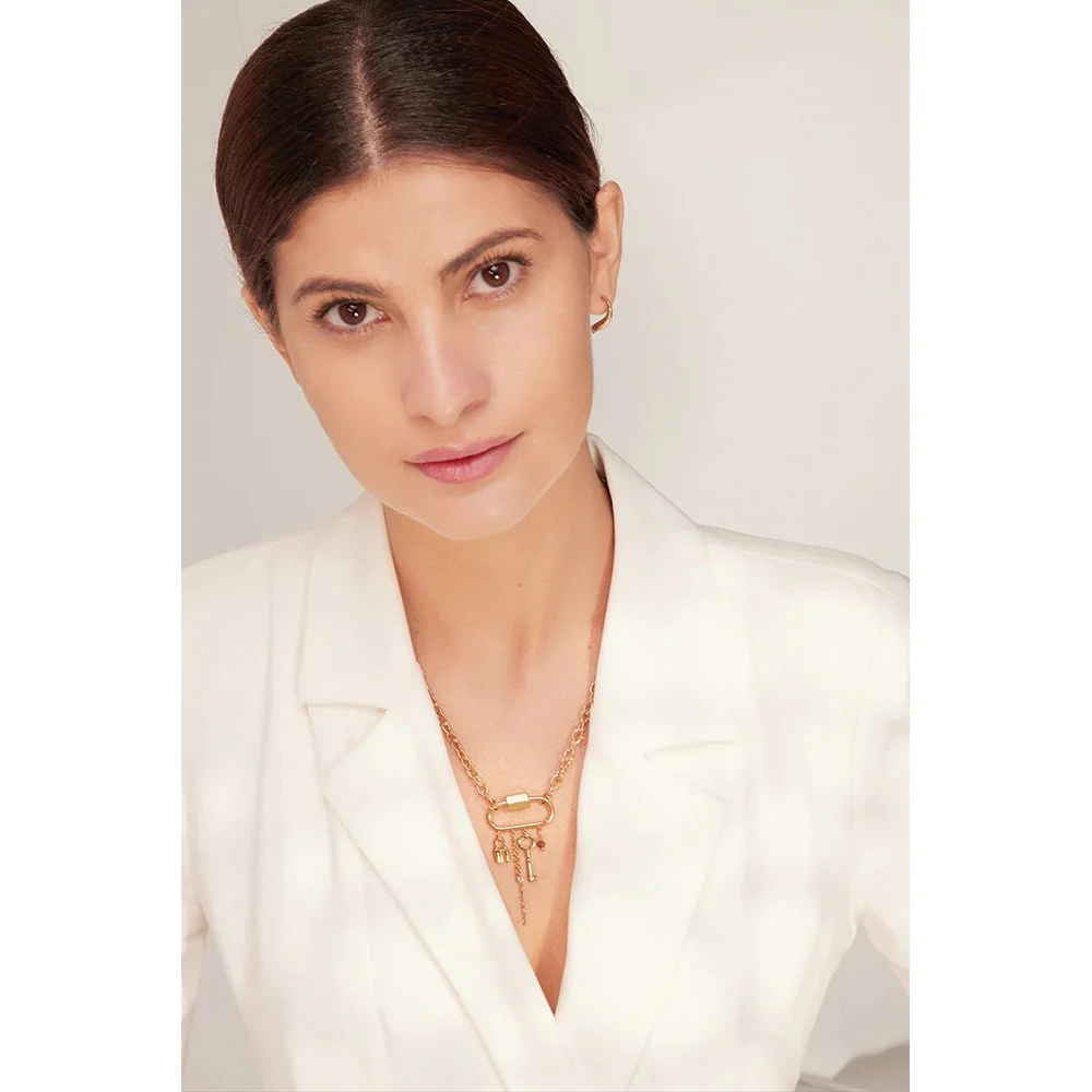 Contentment - Gold Lock and Key Necklace - Image 2