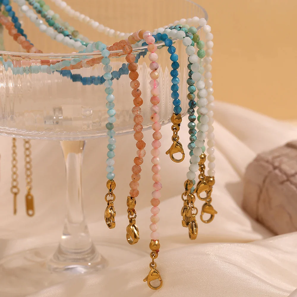Decision - Dainty Faceted White Jade Bracelet - Image 4