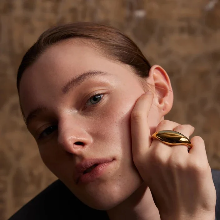 Duality – Double Band Statement Ring in Gold & Silver - Image 2