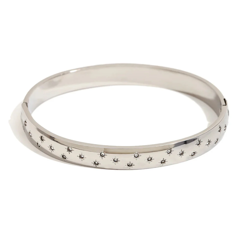 Evil Eye - Gold | Sailver Bangle Bracelet - Image 4