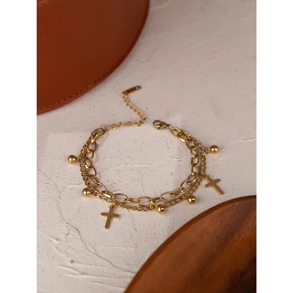 Faith & Grace Charm Gold Bracelet - Image 4