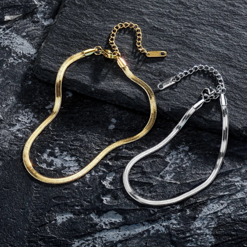 Gold / Silver Flat Snake Bracelet - Image 2