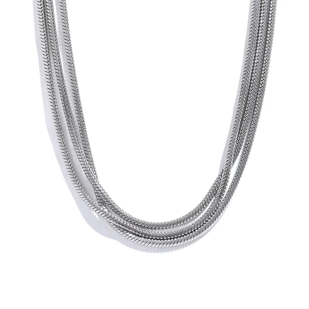 Luster Cascade: Gold Long Chain Layered Necklace - Image 4