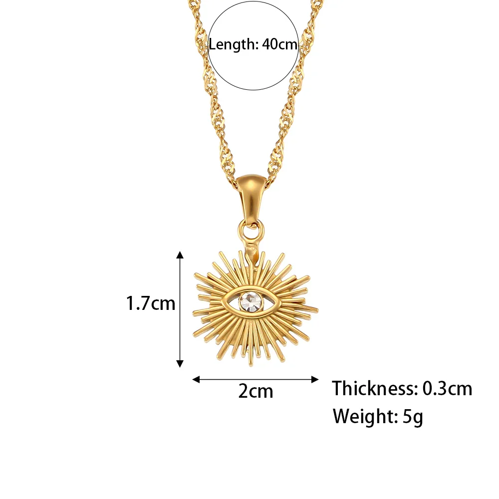 Grateful Glance - Evil Eye Dainty 18k Necklace - Image 4