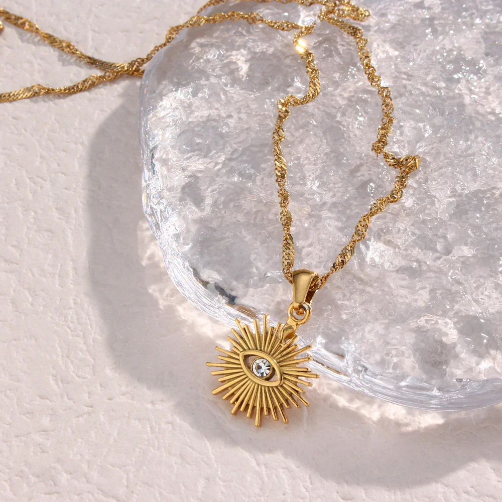 Grateful Glance - Evil Eye Dainty 18k Necklace - Image 5