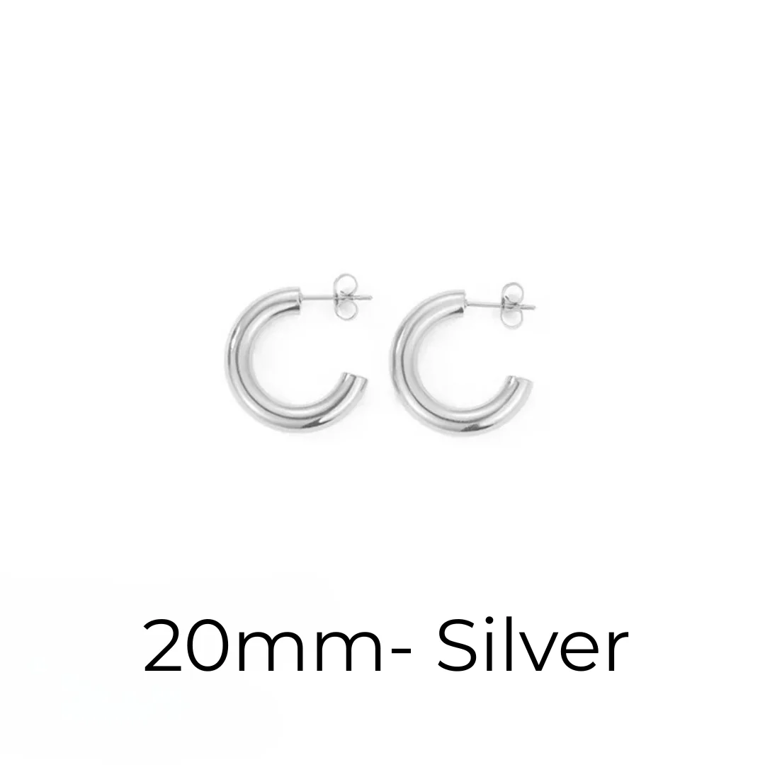 Hoop Earrings– Gold & Silver Sizes 20–50mm - Image 15
