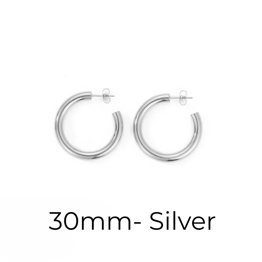 Hoop Earrings– Gold & Silver Sizes 20–50mm - Image 8