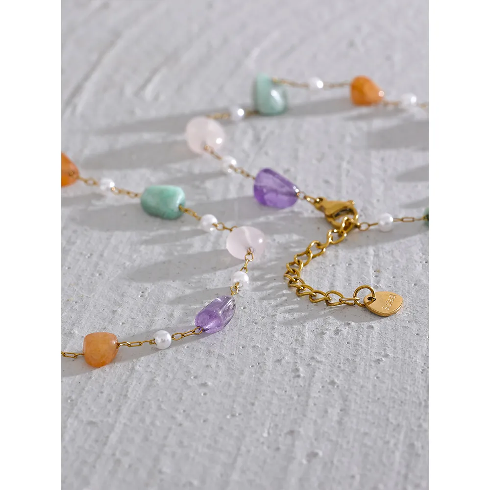 Inner Connection - Chakra Necklace and Bracelet with a mix of Gemstones - Image 3