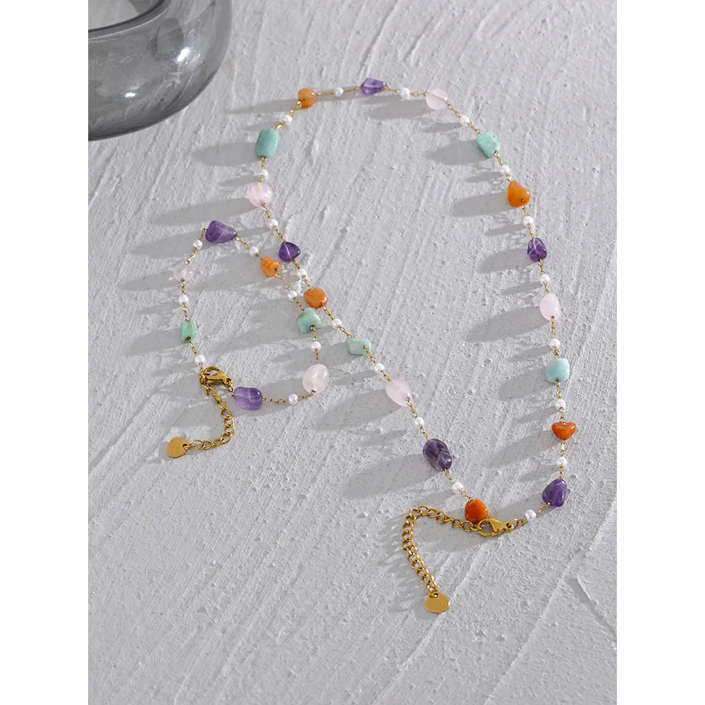 Inner Connection - Chakra Necklace and Bracelet with a mix of Gemstones - Image 4