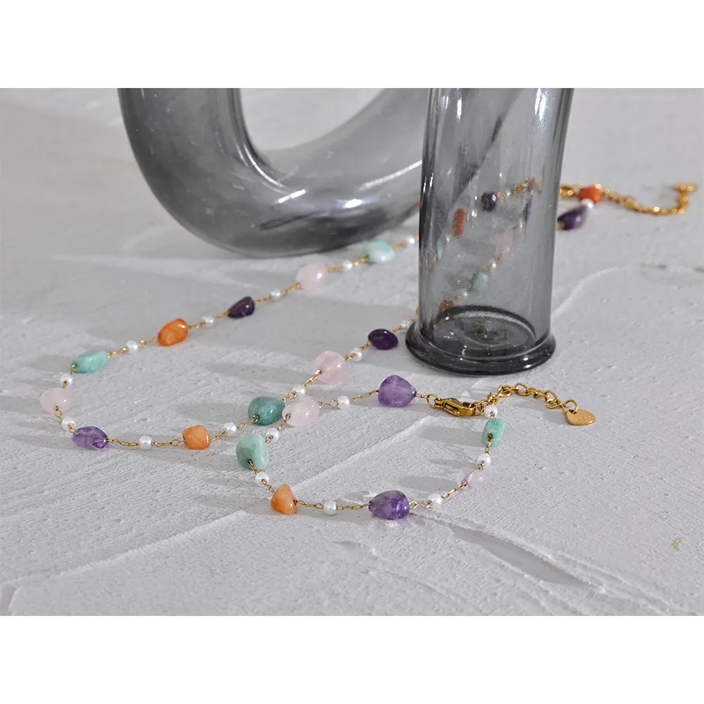 Inner Connection - Chakra Necklace and Bracelet with a mix of Gemstones - Image 5