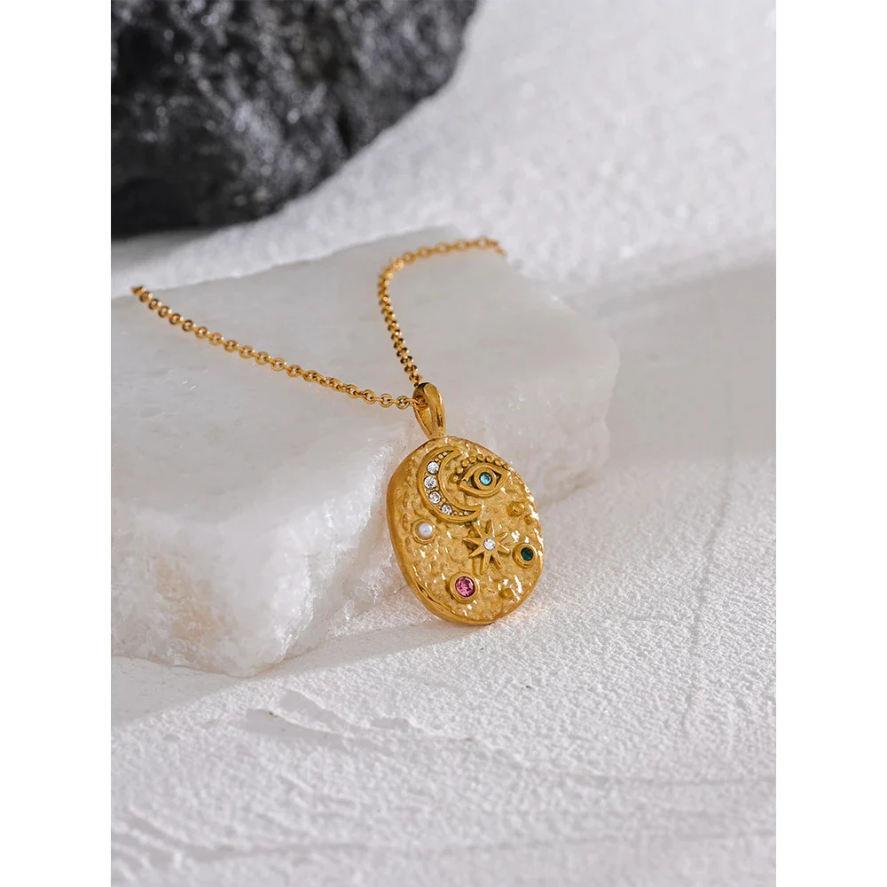 Intuitive Power - Moon & Star Necklace - Image 3