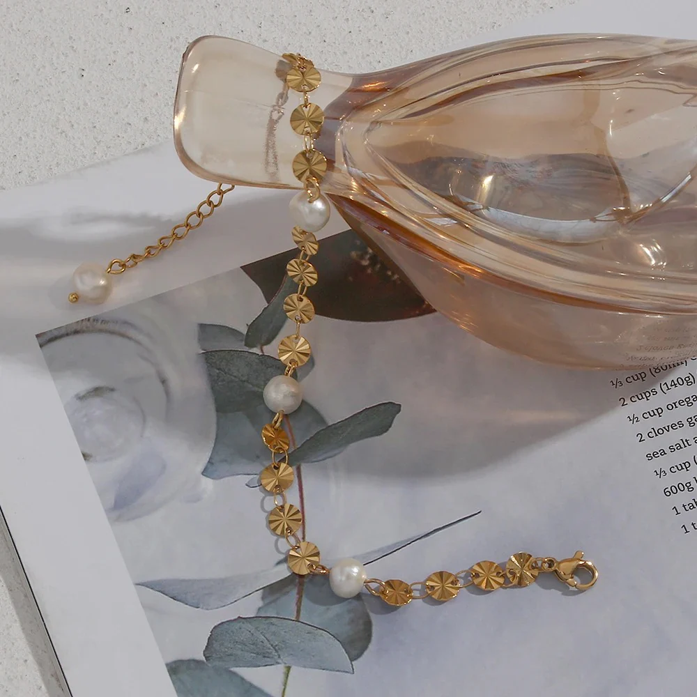 Kindness and Compassion - 18k Necklace and Bracelet Bundle with Pearls - Image 3