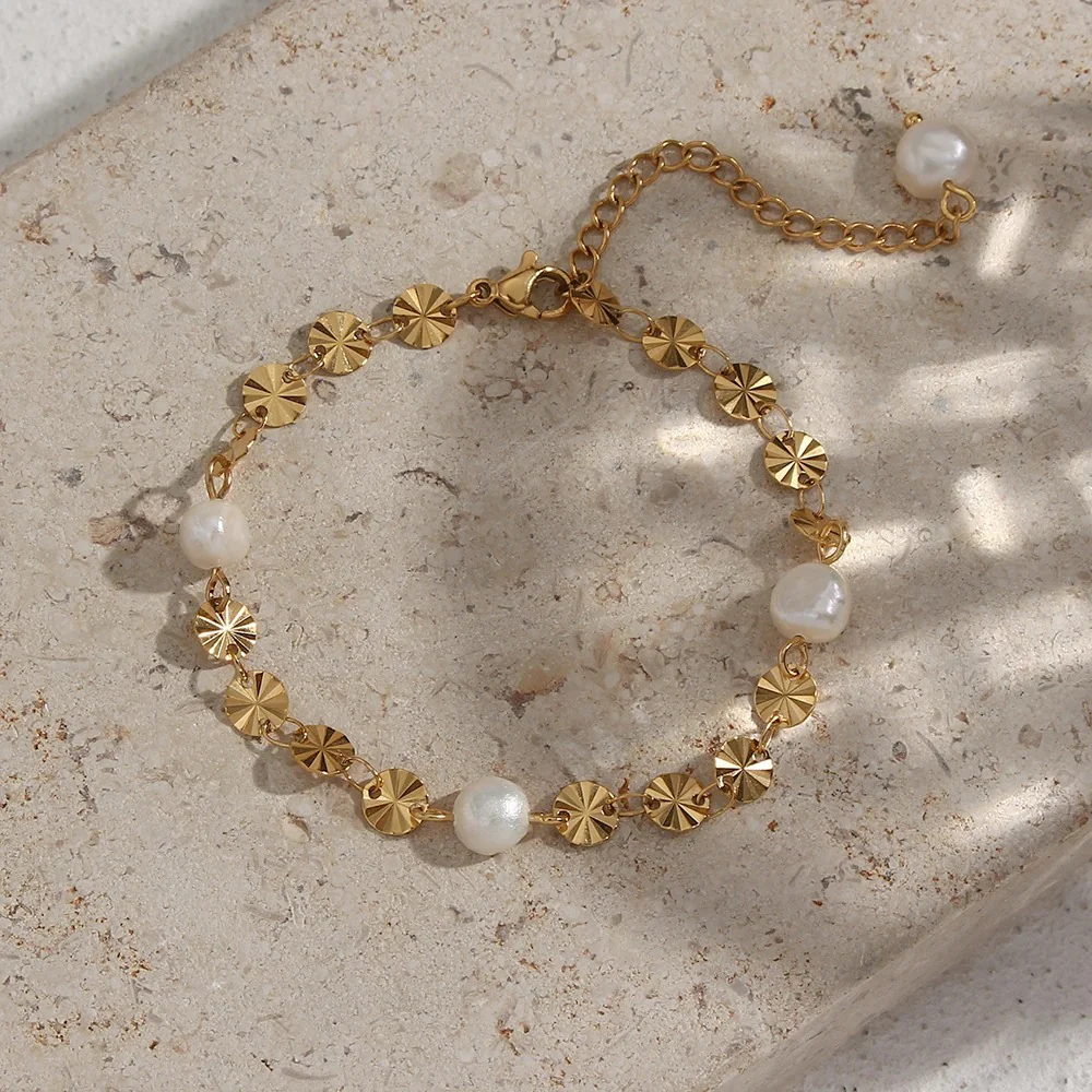 Kindness and Compassion - 18k Necklace and Bracelet Bundle with Pearls - Image 4