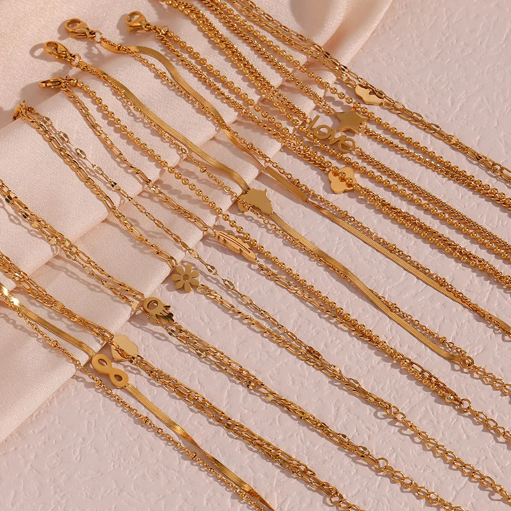 Love - Double Layer Gold Bracelet - Image 3