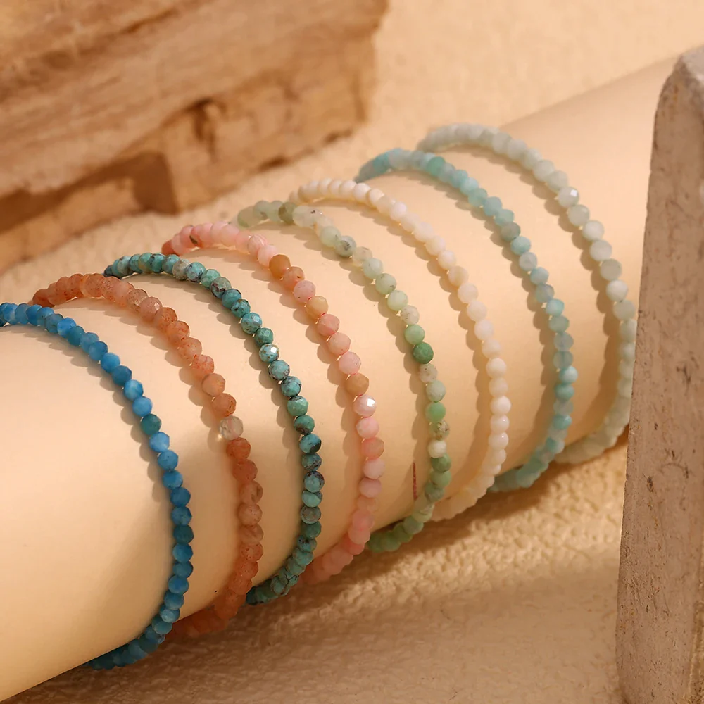 Manifestation - Dainty Faceted Apatite Bracelet - Image 2