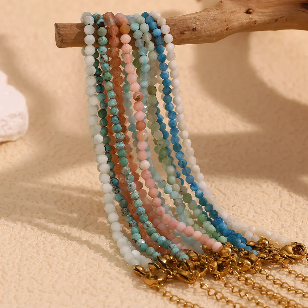 Manifestation - Dainty Faceted Apatite Bracelet - Image 3