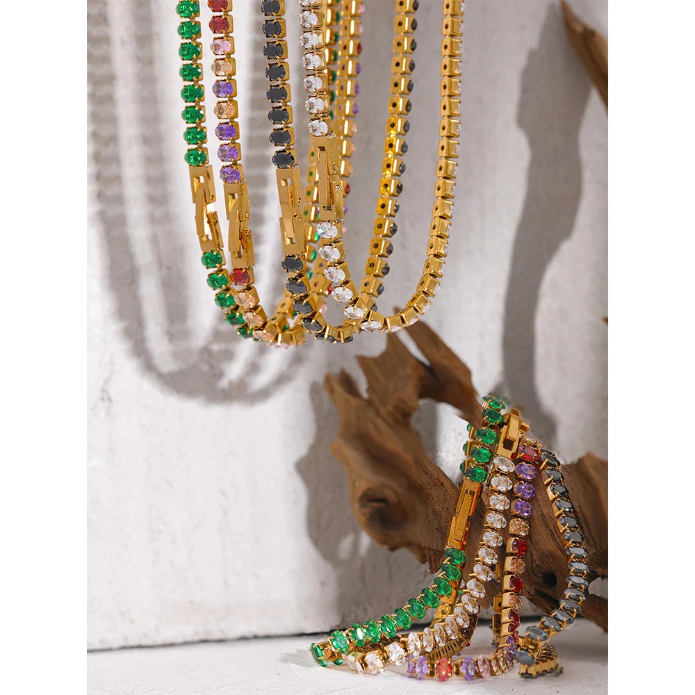Nova Glow - Rainbow Crystal Tennis Bracelet - Image 2