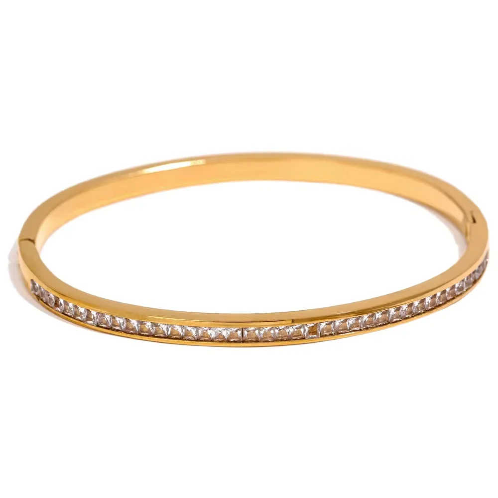 Nova Glow - Tennis Bracelet Bangle with Crystals - Image 5