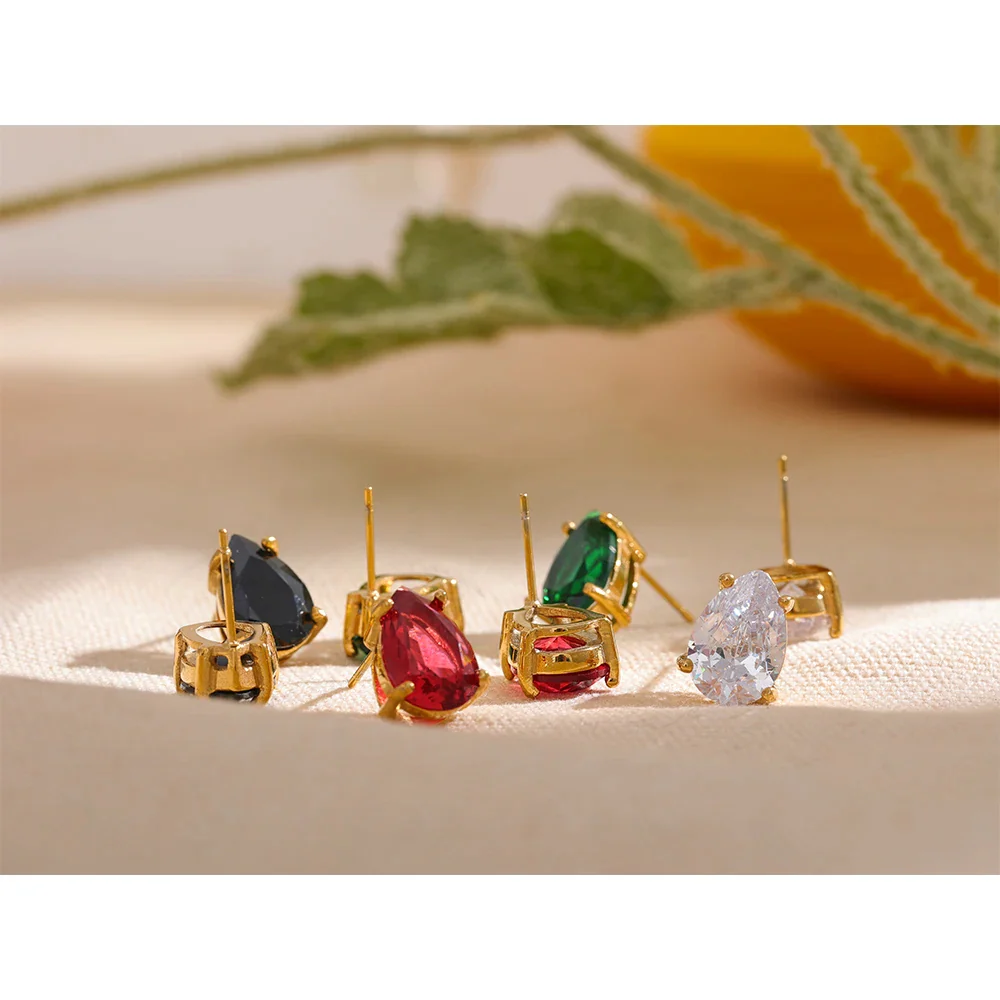 Nova Glow - Waterdrop Crystal Stud Earrings - Image 3