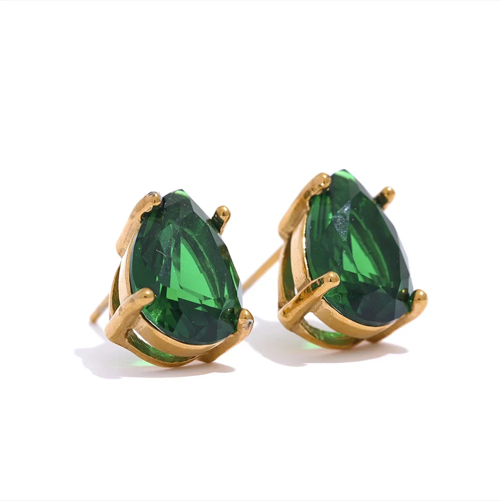 Nova Glow - Waterdrop Crystal Stud Earrings - Image 6