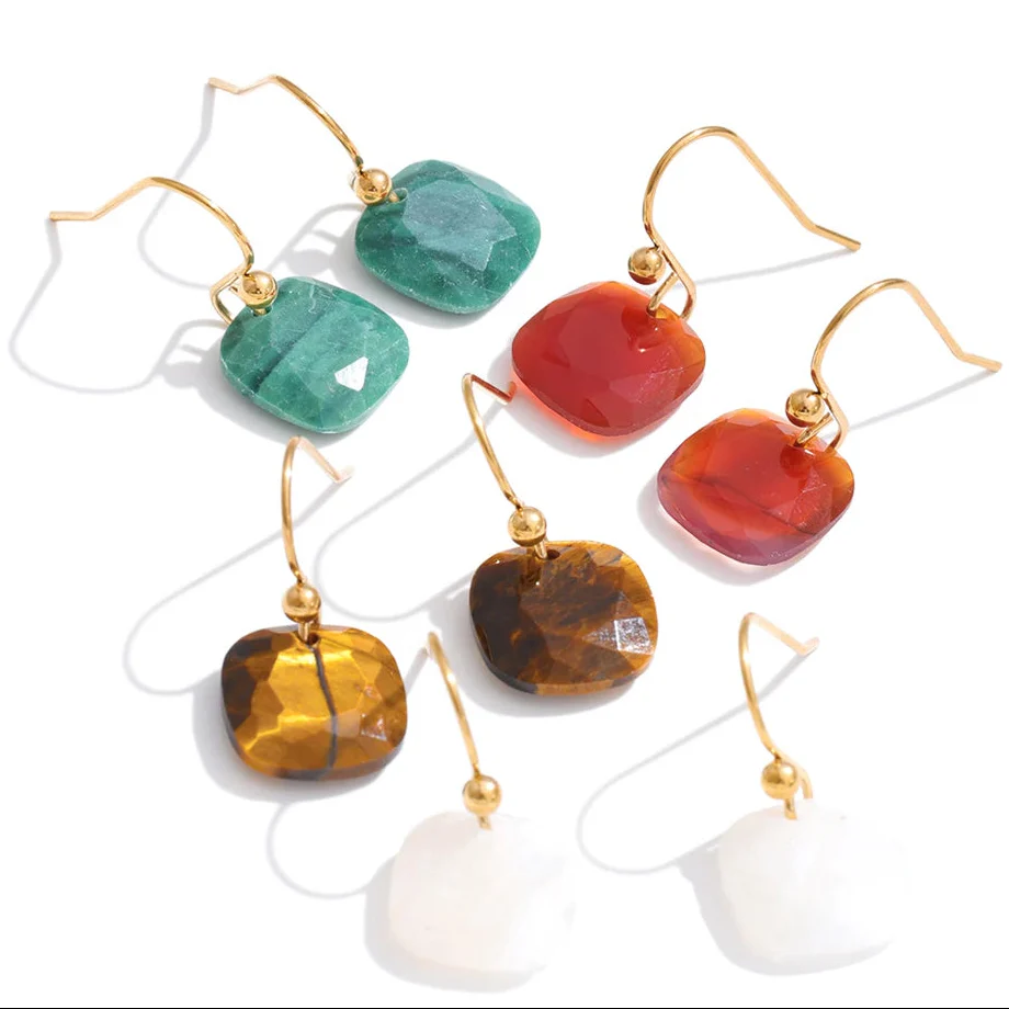 Ocean Treasures - Faceted Mother of Pearl Drop Earrings - Image 4
