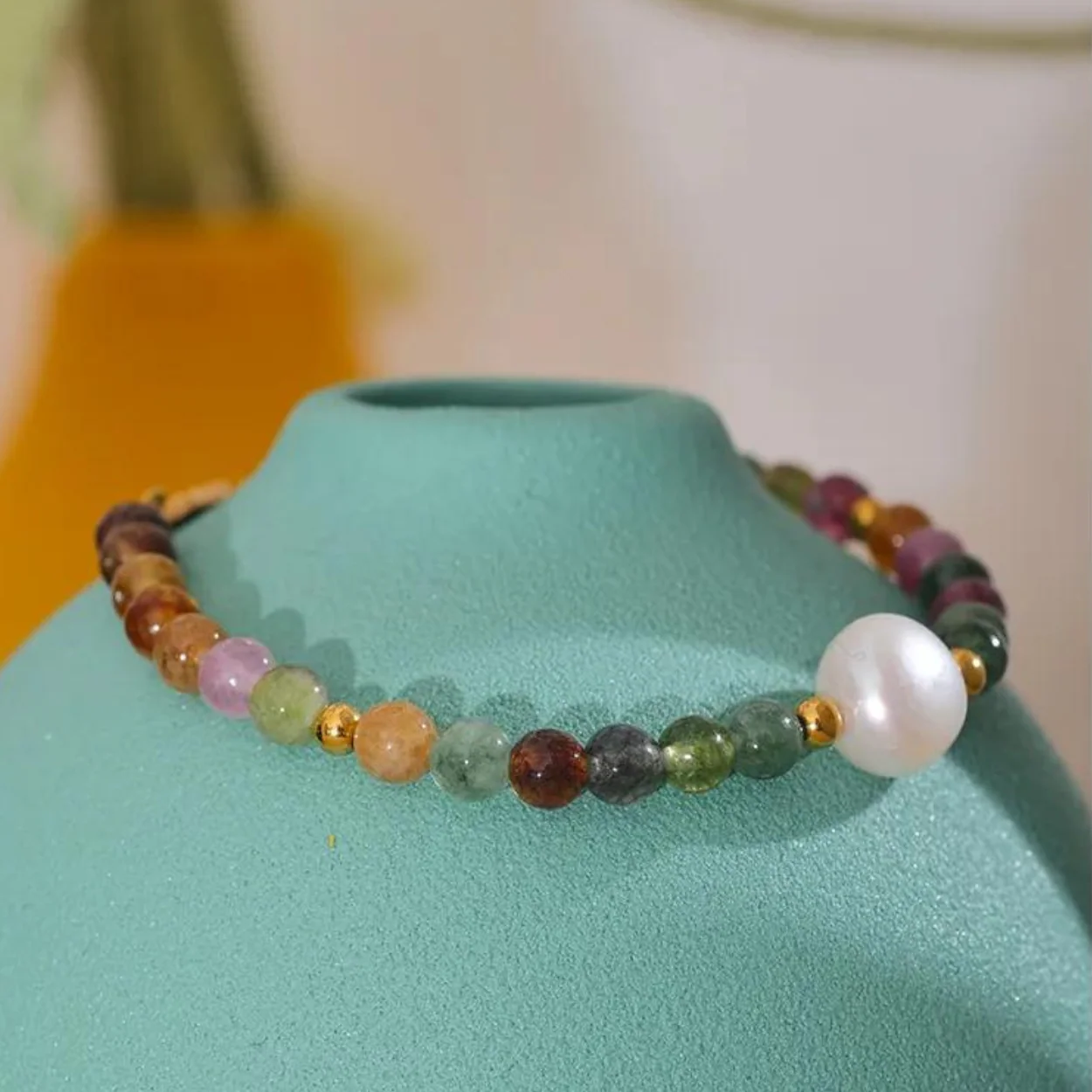 Open Mind - Tourmaline and Pearl Bracelet - Image 4