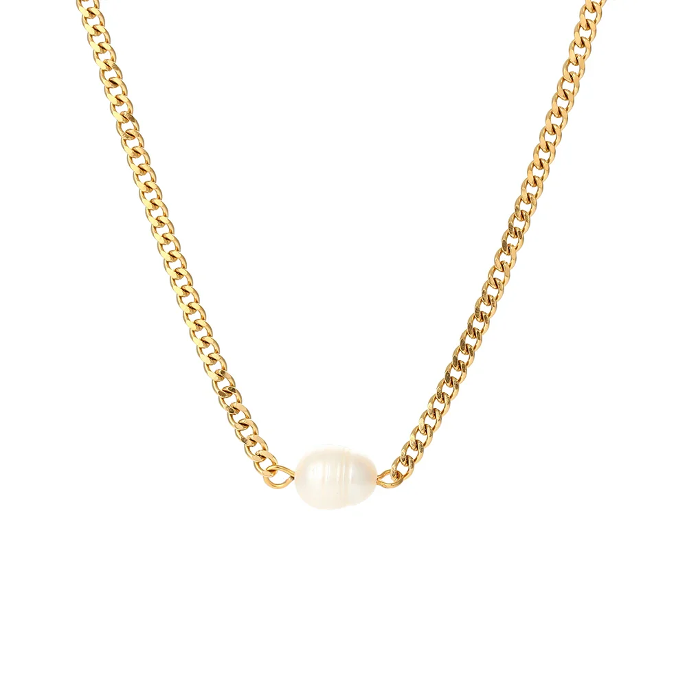 Patience - 18k Necklace Choker with Pearl - Image 3