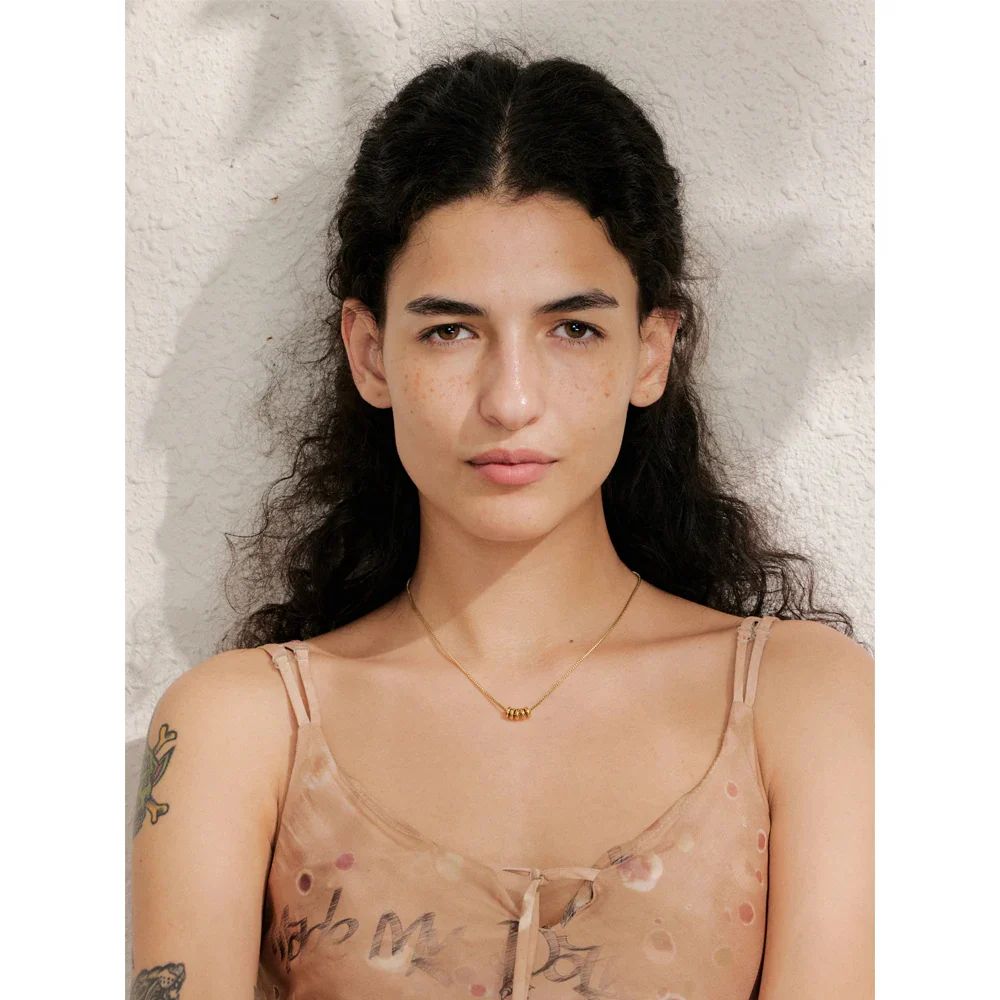 Rondelle - Gold | Silver Box Chain  Necklace - Image 3