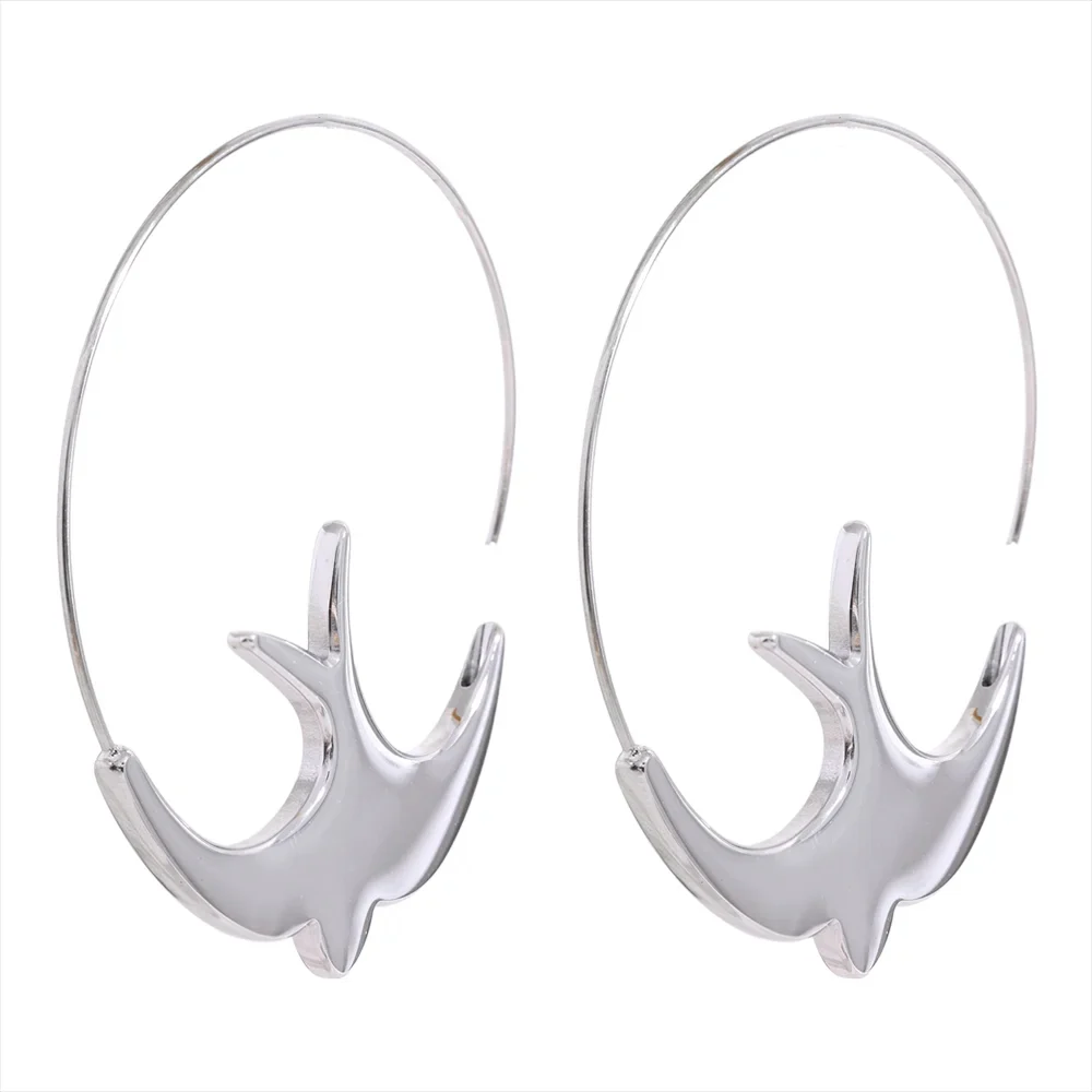 Serenity Wings: Dove Hoop Gold Earrings - Image 6