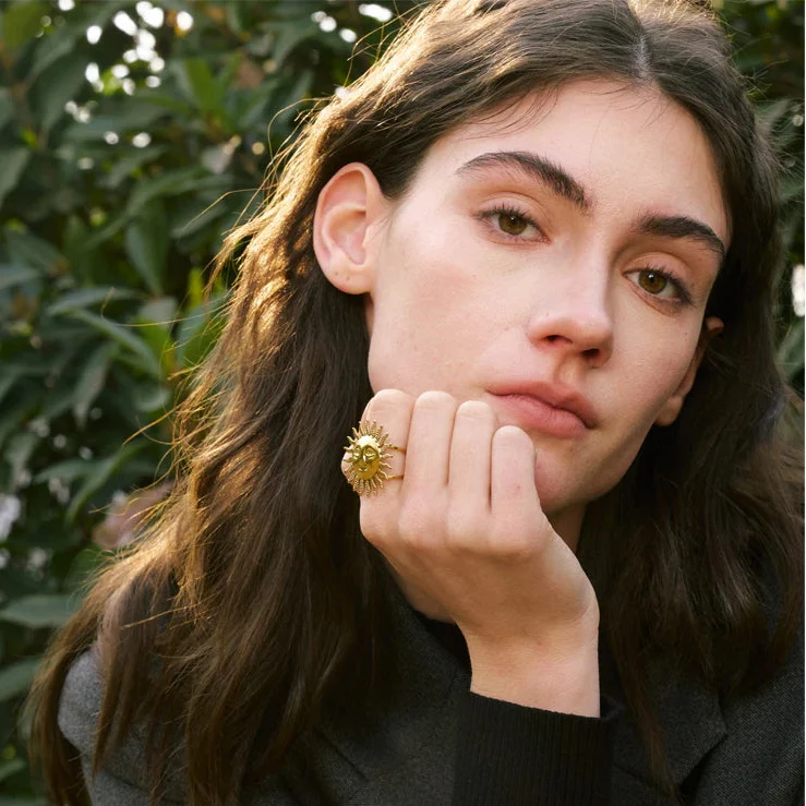 Solstice -18k Sun Open Adjustable Ring - Image 2