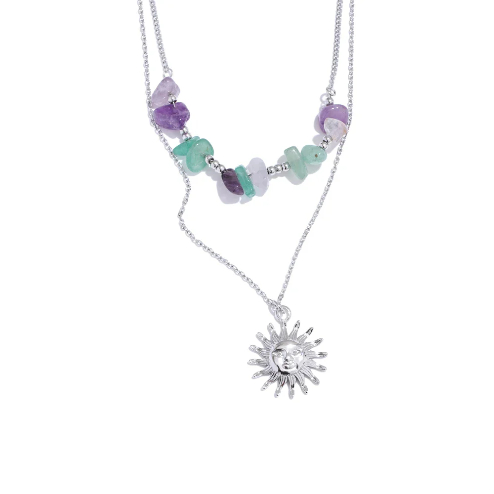 Spirit of the Sun - Natural Stone Double Necklace - Image 3