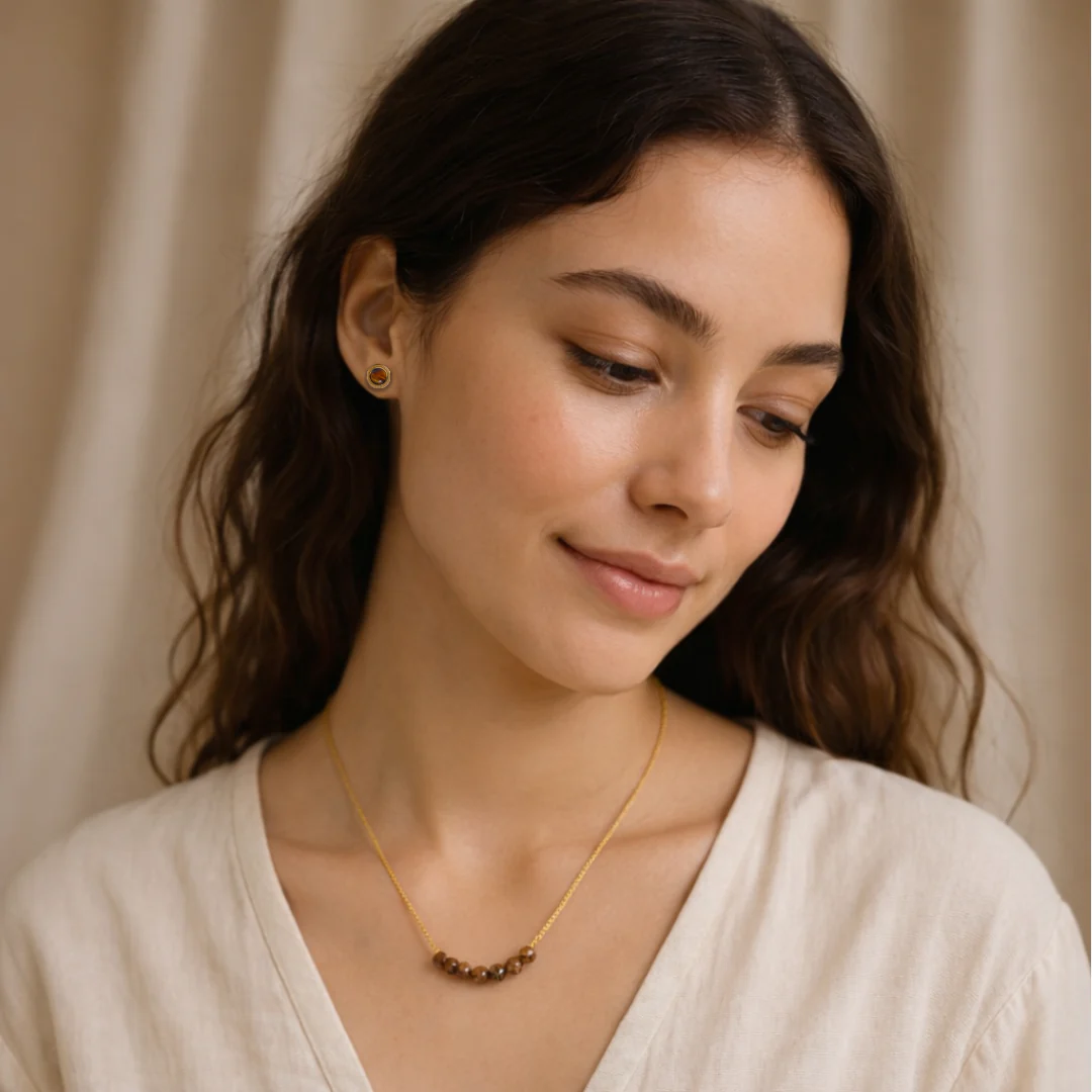 Inner Circle – Dainty Natural Stone Necklace - Image 2