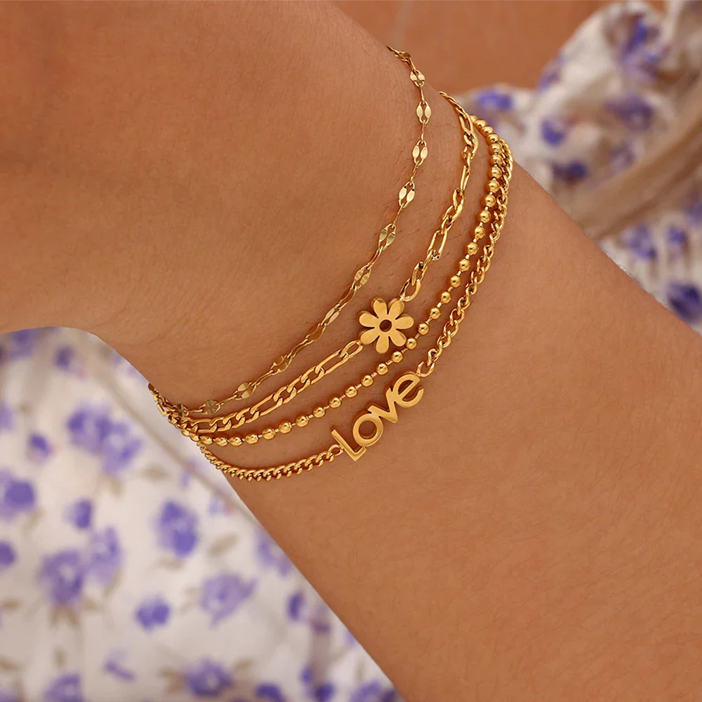 Star - Double Layer Gold Bracelet - Image 3