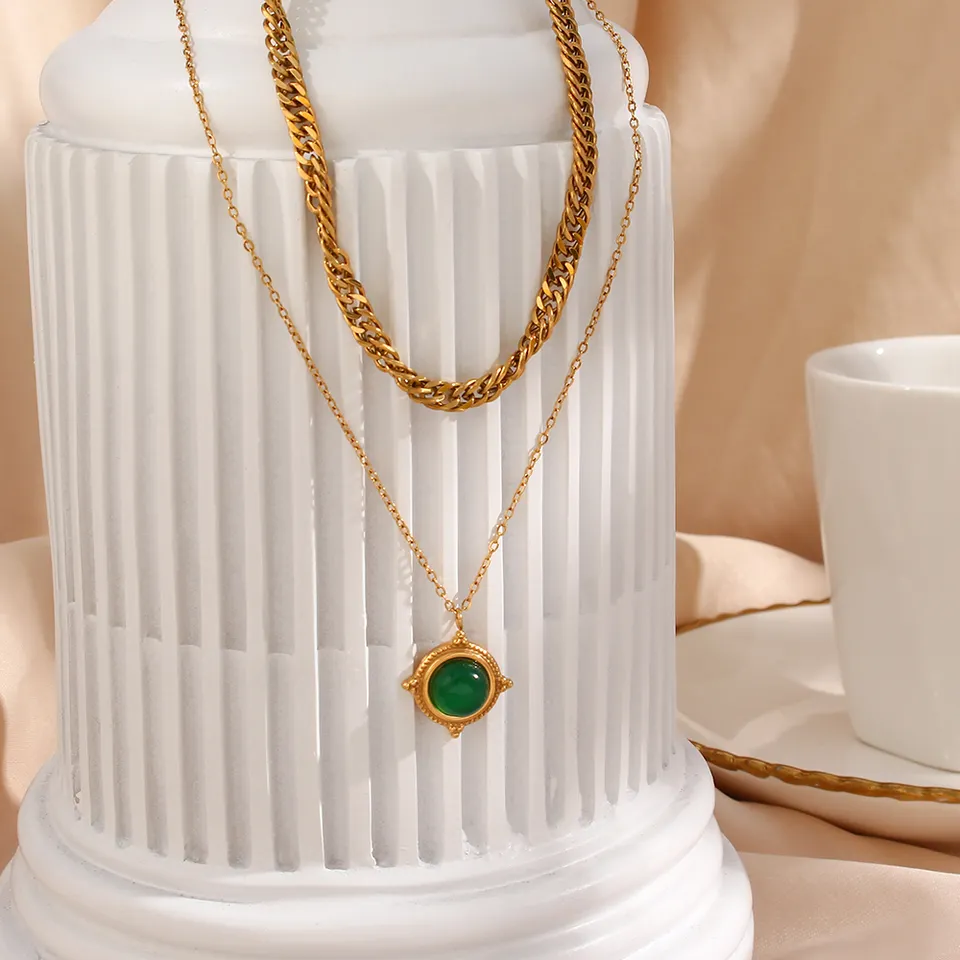 Succeed in All - Aventurine 18k Necklaces Double Layer - Image 5