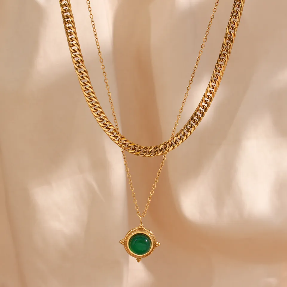 Succeed in All - Aventurine 18k Necklaces Double Layer - Image 7