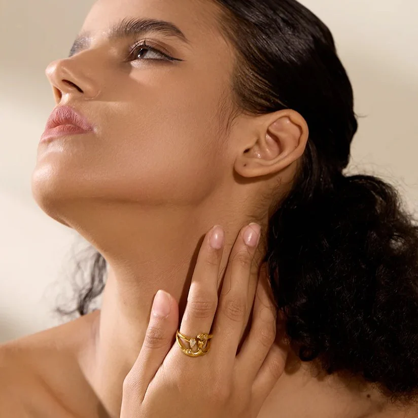 Tears of Strength - Gold Ring of Resilience and Beauty - Image 2