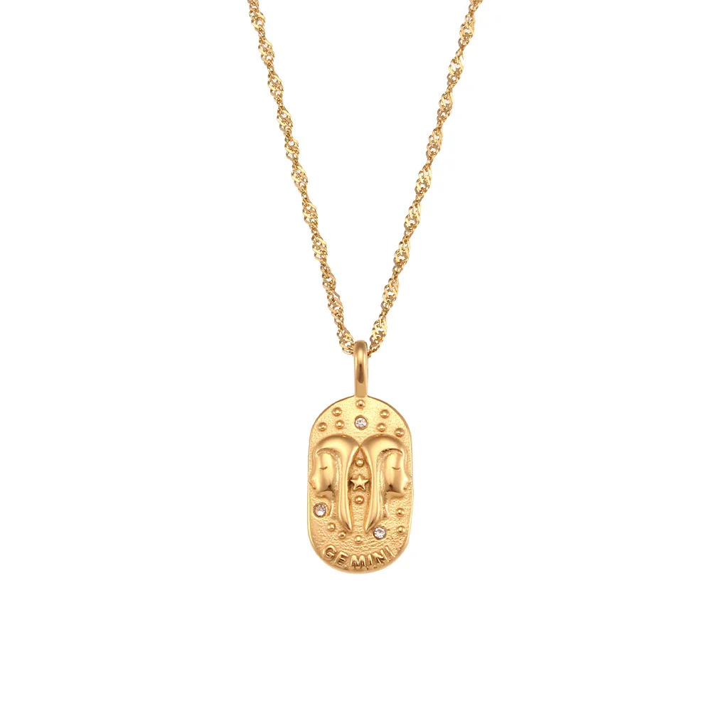 The Half Moon Zodiac Gold Necklace - Image 10