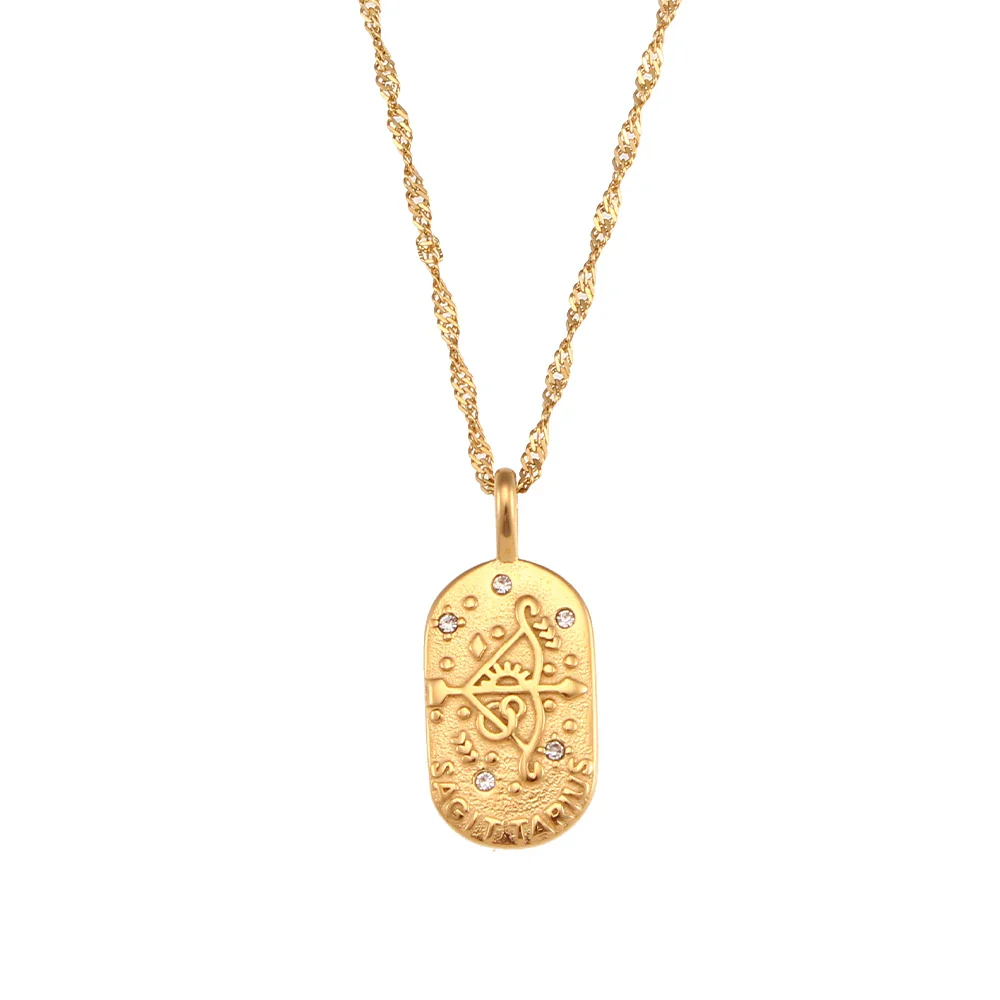 The Half Moon Zodiac Gold Necklace - Image 13