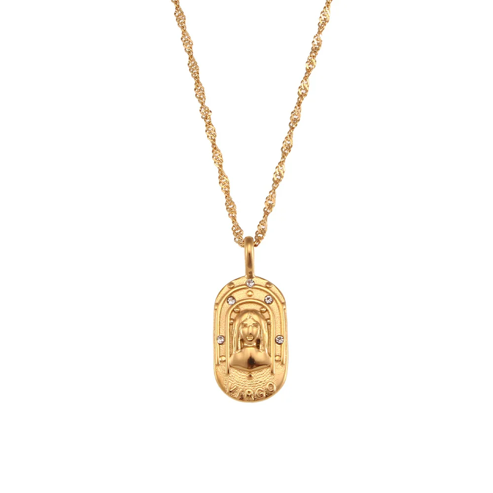 The Half Moon Zodiac Gold Necklace - Image 15