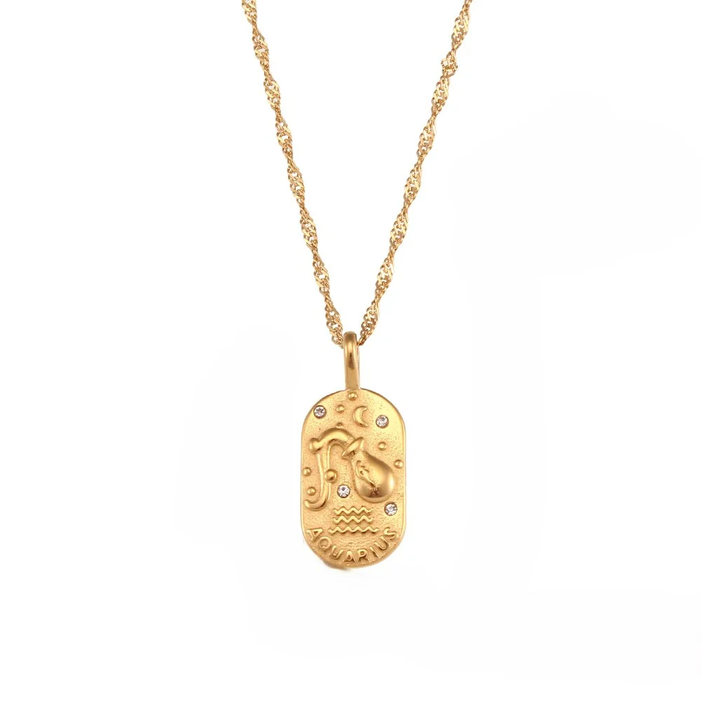 The Half Moon Zodiac Gold Necklace - Image 5