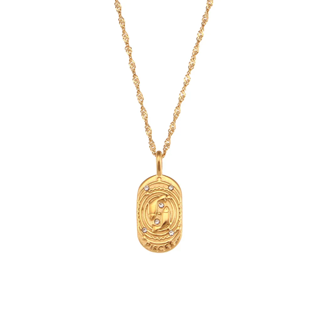 The Half Moon Zodiac Gold Necklace - Image 7
