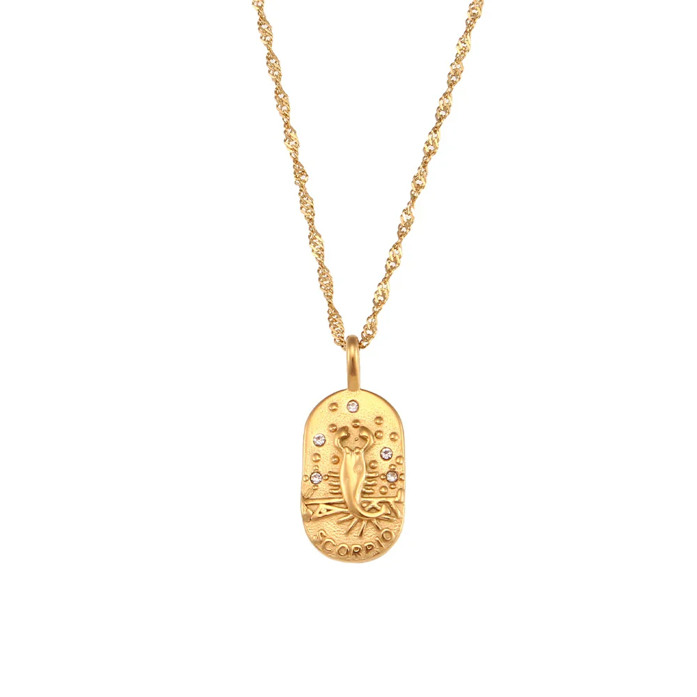 The Half Moon Zodiac Gold Necklace - Image 8